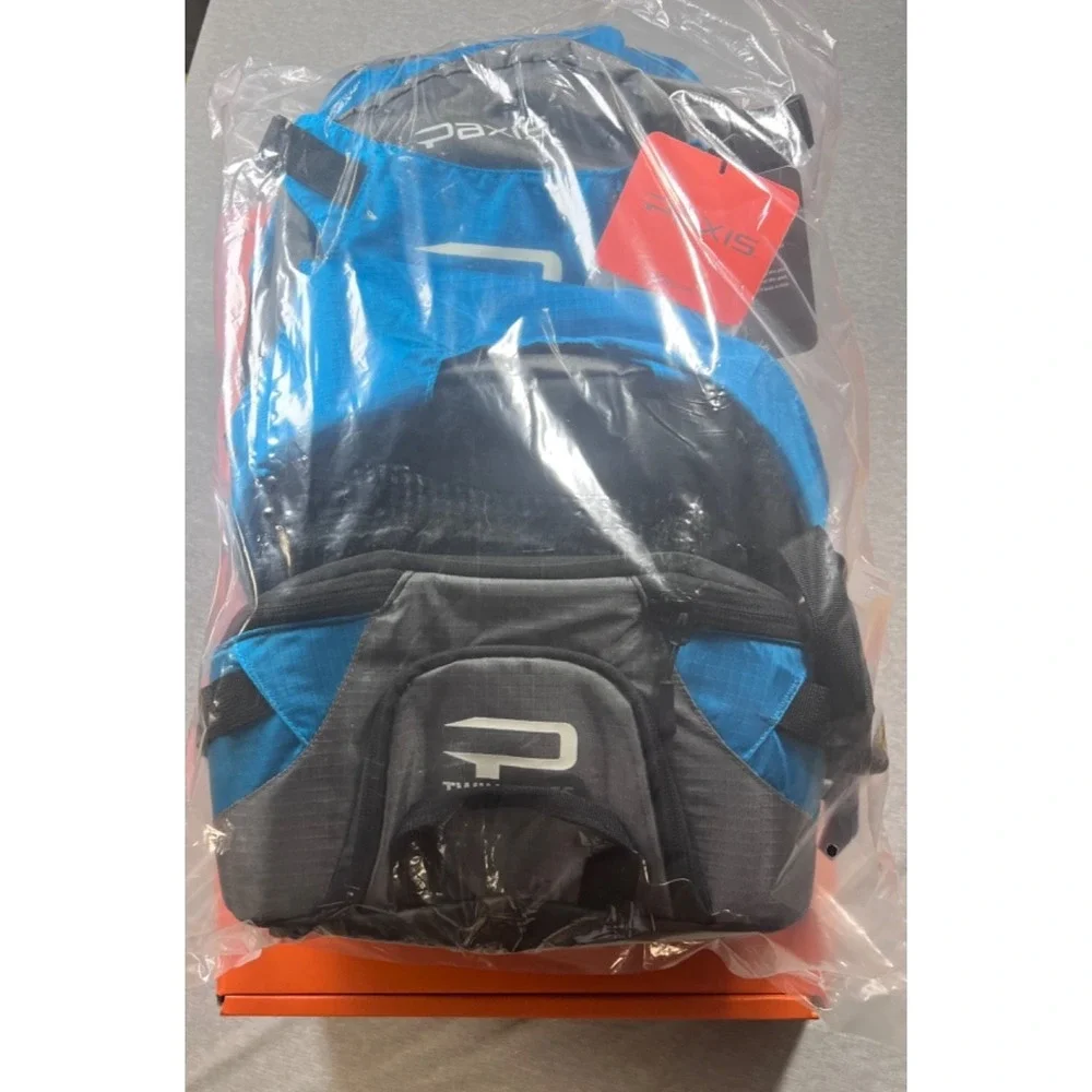 Paxis Twin Lakes Swing Arm Hiking Fishing Backpack 30 Liter Mineral Blue NEW